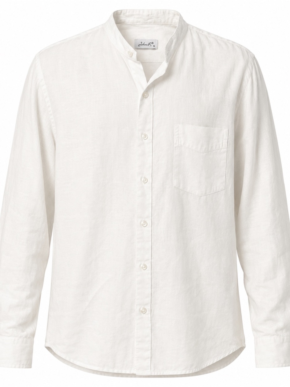 John P 100% Linen Costal made in Greece long sleeve Sz S GUC